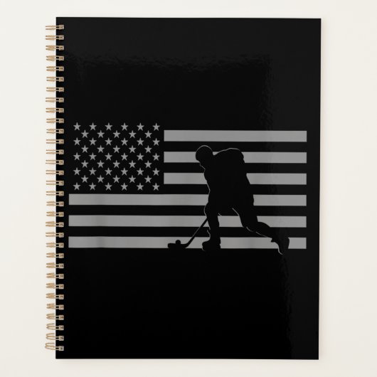 Hockey Player - American Flag Hockey Planer (Vorderseite)