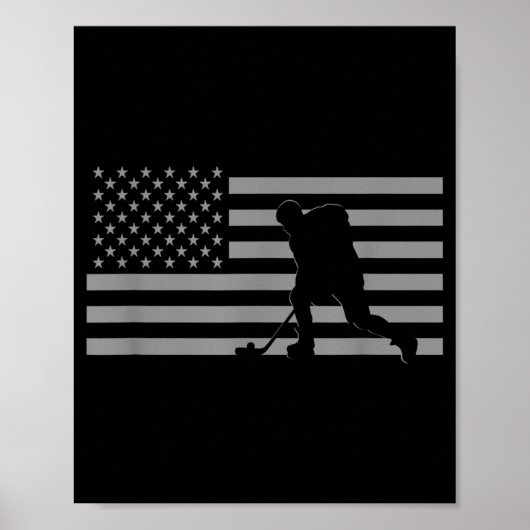 Hockey Player - American Flag Hockey Poster (Vorne)