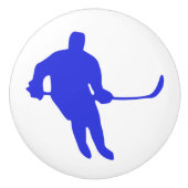 Hockey Player Blue Decal Drehknopf Kommode oder Sc Keramikknauf (Vorderseite)