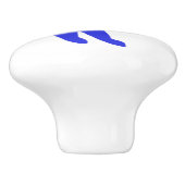 Hockey Player Blue Decal Drehknopf Kommode oder Sc Keramikknauf (Seitenansicht)