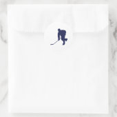 Hockey_Player_Blue Runder Aufkleber (Tasche)