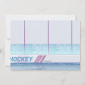 Hockey Player Einladung zum Geburtstag (Rückseite)