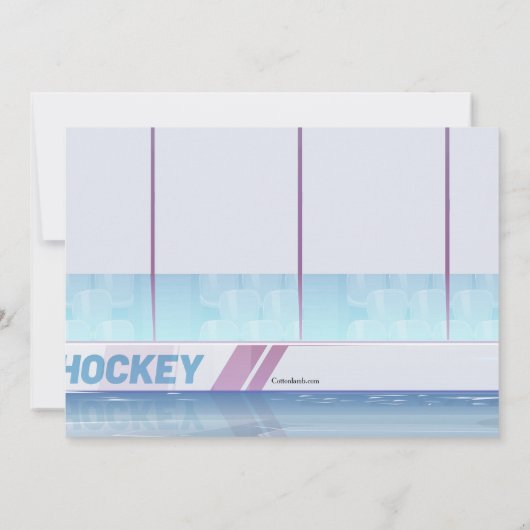 Hockey Player Einladung zum Geburtstag (Rückseite)