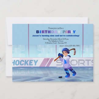 Hockey Player Einladung zum Geburtstag