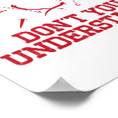 Hockey Player Funny Rink Diagram Youth Ice Hockey  Poster (Ecke)