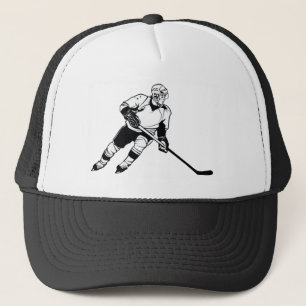Hockey Player Game Sport Silhouette Truckerkappe