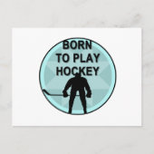 Hockey Player Geboren, um Tshirts und Geschenke zu Postkarte (Vorderseite)