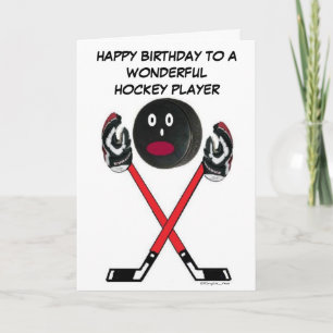 Hockey Player Geburtstag Karte