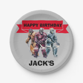 Hockey Player Geburtstagsparty Pappteller