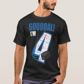 Hockey Player Gooooal I m 4 Ice Hockey Birthd T-Shirt