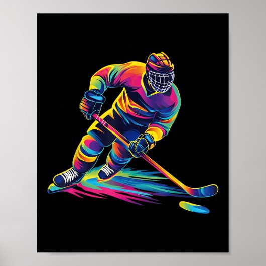 Hockey Player Graphic Poster (Vorne)
