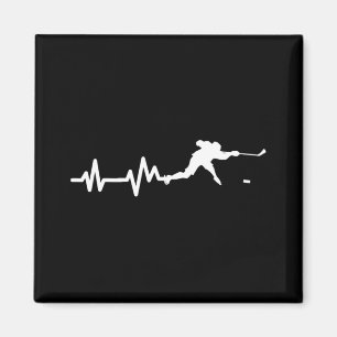 Hockey Player Heartbeat Eishockey-Geschenk Magnet