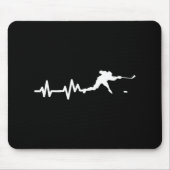 Hockey Player Heartbeat Eishockey-Geschenk Mousepad (Vorne)