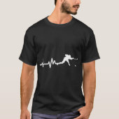 Hockey Player Heartbeat Eishockey-Geschenk T-Shirt (Vorderseite)