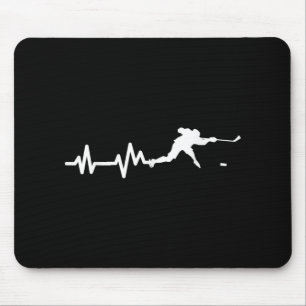 Hockey Player Heartbeat Eishockey Mousepad