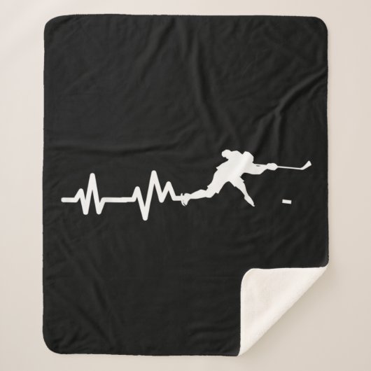 Hockey Player Heartbeat Eishockey Sherpadecke (Vorderseite)