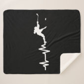 Hockey Player Heartbeat Eishockey Sherpadecke (Vorderseite (Horizontal))