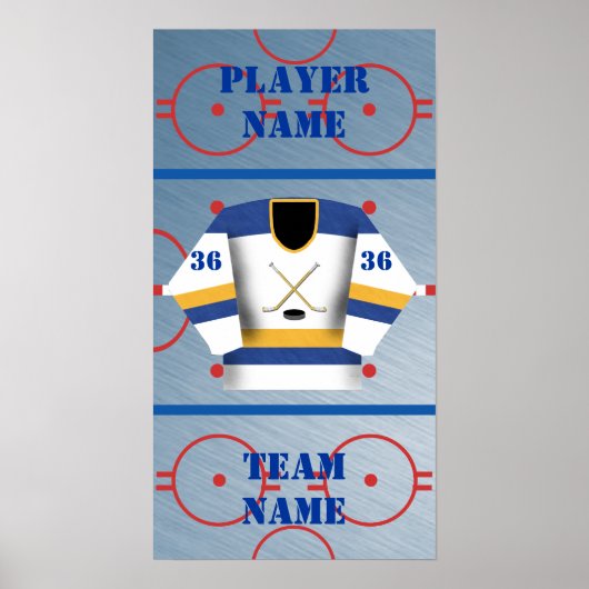 Hockey Player Jersey Poster (Vorne)