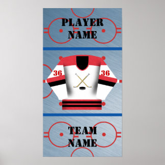 Hockey Player Jersey Poster