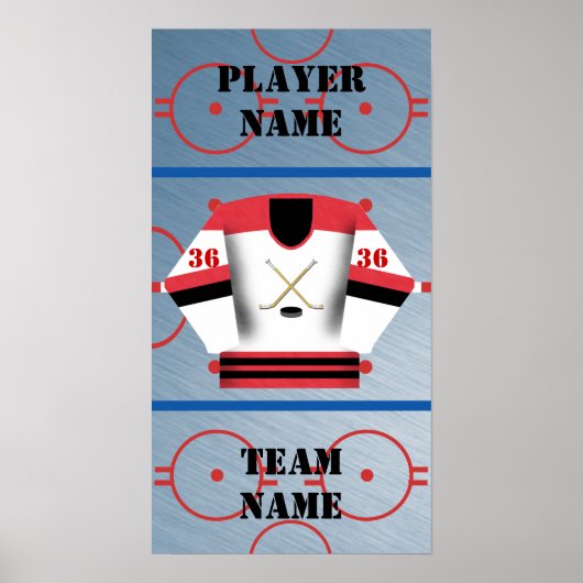 Hockey Player Jersey Poster (Vorne)