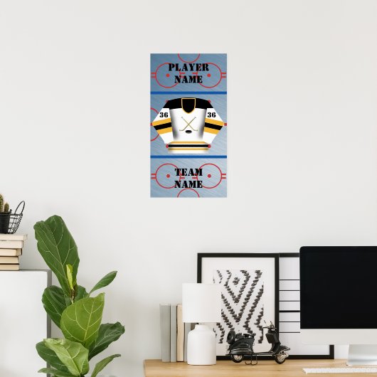 Hockey Player Jersey Poster (Heimbüro)