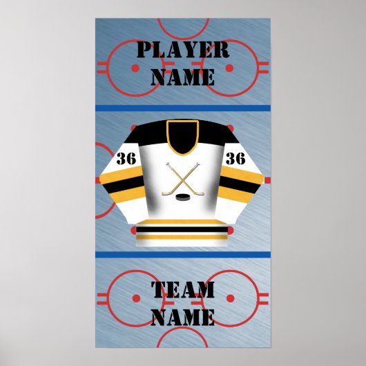 Hockey Player Jersey Poster (Vorne)