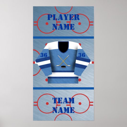 Hockey Player Jersey Poster (Vorne)