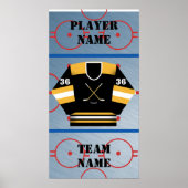 Hockey Player Jersey Poster (Vorne)
