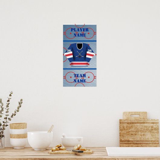 Hockey Player Jersey Poster (Küche)