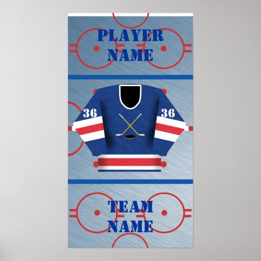 Hockey Player Jersey Poster (Vorne)