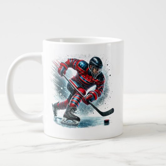 Hockey Player Jumbo  Jumbo-Tasse (Links)