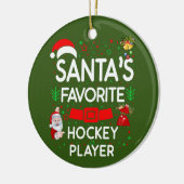 Hockey Player Keramik Ornament (Links)