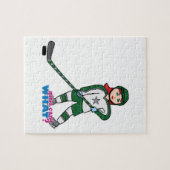 Hockey Player Light/Red Puzzle (Horizontal)
