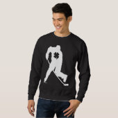 Hockey Player Lucky Shamrock C St Patricks Day Boy Sweatshirt (Vorne ganz)