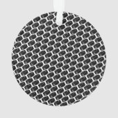 Hockey Player Name Number Puck Pattern Sports Ornament (Rückseite)