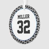 Hockey Player Name Number Puck Pattern Sports Ornament (Vorderseite)