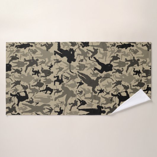 Hockey Player Pattern Badehandtuch (Badehandtuch)