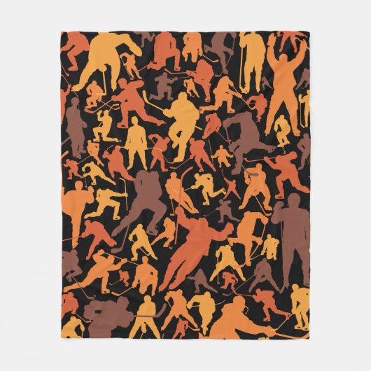 Hockey Player Pattern Fleecedecke (Vorderseite)
