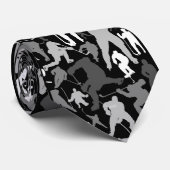 Hockey Player Pattern Krawatte (Gerollt)