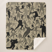 Hockey Player Pattern Sherpadecke (Vorderseite)