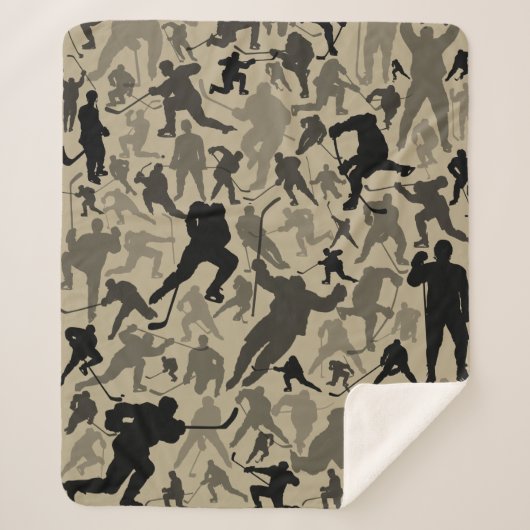 Hockey Player Pattern Sherpadecke (Vorderseite)