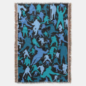 Hockey Player Pattern Throw Blanket Decke (Vorderseite Vertikal)
