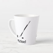 HOCKEY PLAYER PERSONALISIERT LATTE TASSE (Linke Ecke)