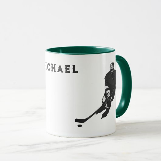 Hockey Player Personalisiert Tasse (VorderseiteRechts)