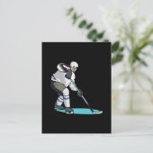 Hockey Player Postkarte (Stehend Vorderseite)