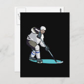 Hockey Player Postkarte (Vorne/Hinten)