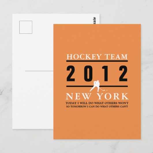 Hockey Player Postkarte (Vorne/Hinten)