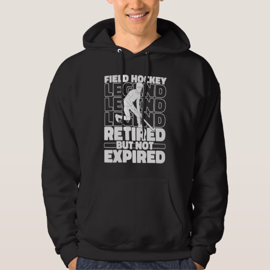 Hockey Player Retired  Field Hockey Hoodie (Vorderseite)