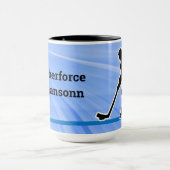 Hockey-Player-Silhouette2 personalisieren Tasse (Zentrum)