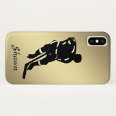 Hockey Player Sport Design Case-Mate iPhone Hülle (Rückseite (Horizontal))